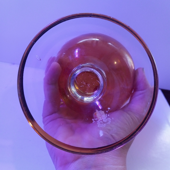 MCM Italian Etched gold Glass Decanter - Picture 12 of 16